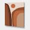 Designart - Abstract Terracotta Sunset Mountain Landscape - Modern Canvas Wall Art Print